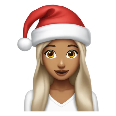 ariana grande with santa hat sticker