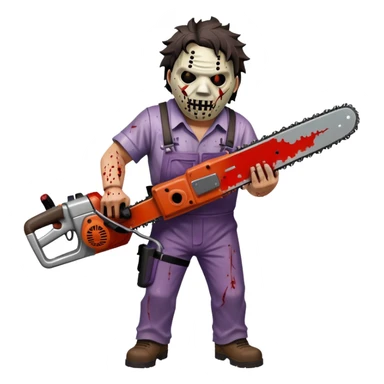 Leatherface with chainsaw sticker