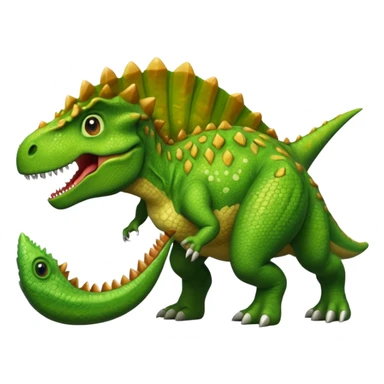 Dinosaurio comiendo sticker