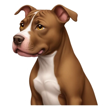 Brown pitbull sticker