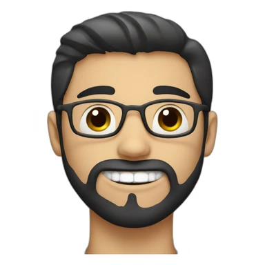 Dental Student with a black beard sticker