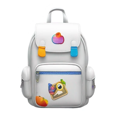 white cute school bag sticker