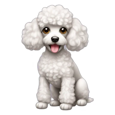Mini poodle sticker