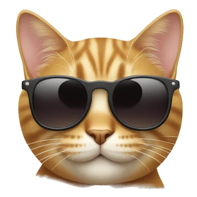 Cat giving thumbs up wearing sunglasses sticker
