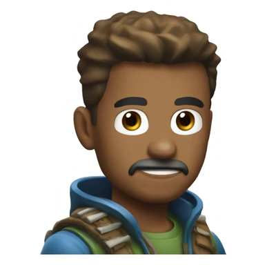 motero jugador de videojuegos y pescador personaje de marvel sticker