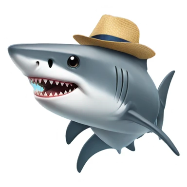 shark wearing hat sticker