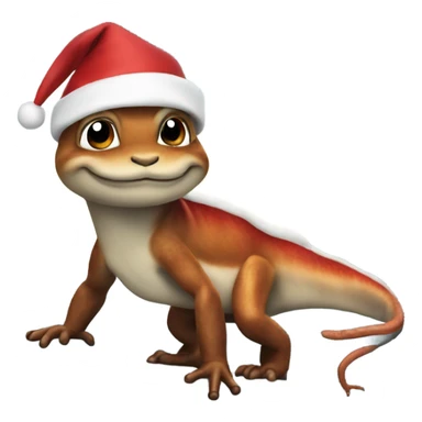 Santa newt on Everest sticker