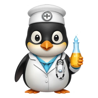 doctor penguin sticker
