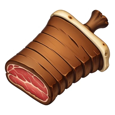 a single smoked beef rib thinner with the bone and seasoning  sticker