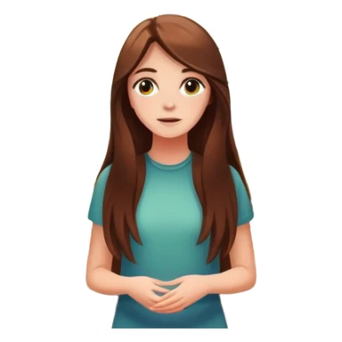 white girl with long brown hair looking out a window with sunbeams and houseplants in the background sticker