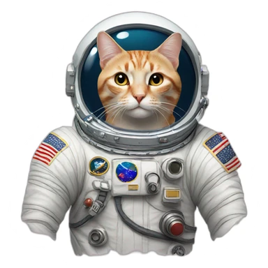 cat astronaut  sticker