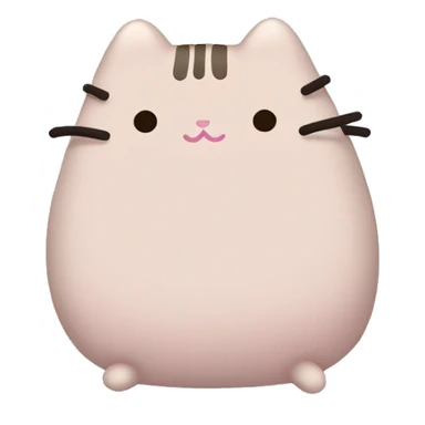 pusheen light pink heart sticker