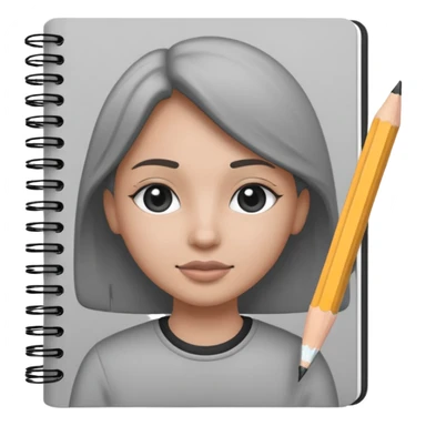 a pencil drawing in a notebook  sticker