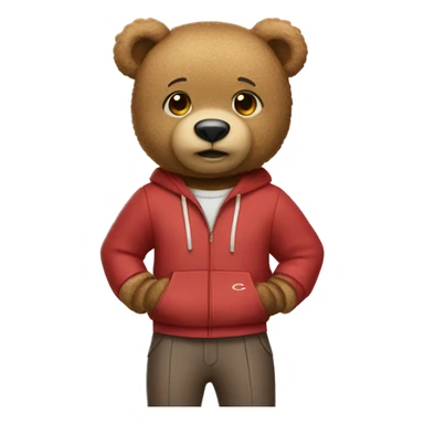 teddy bear with coach outfit  sticker