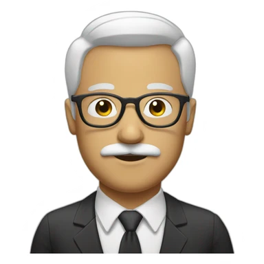 man white glases moustache sticker