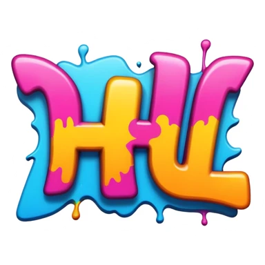 Graffiti the word Hi sticker