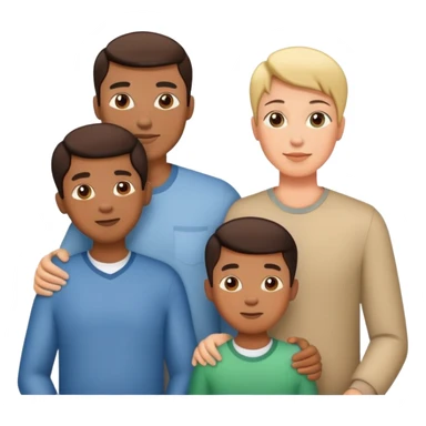 dad, mom and 2 sons sticker