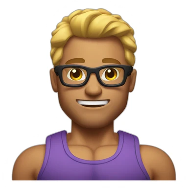 Bodybuilding nerd sticker