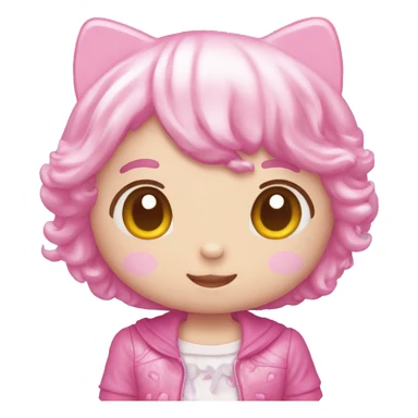 Hello Kitty  con cara enamorada sticker