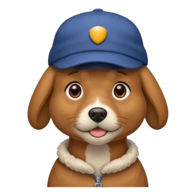 Perro con gorra sticker