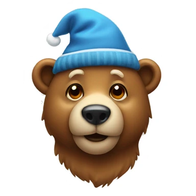 Christmas bear in a hat sticker