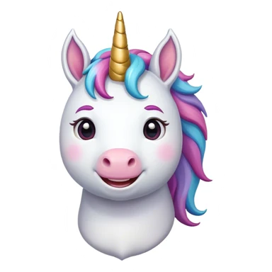 unicorn smiling sticker