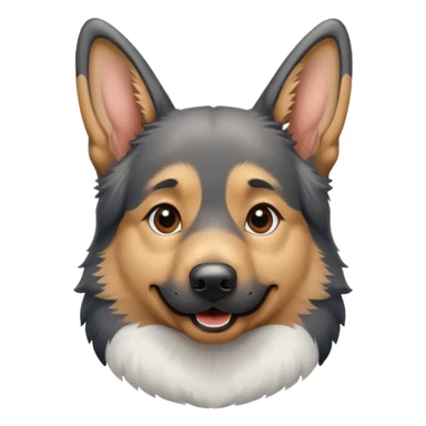 German Shepherd in snow ios emoji sticker
