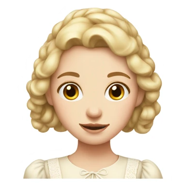 Pale Milkmaid dress girl portrait  sticker