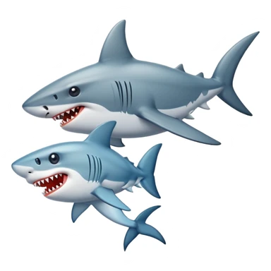 shark eating poney sticker