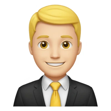 a man with yellow tie  sticker