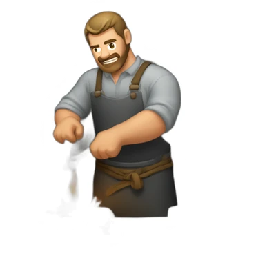 A Blacksmith forging sticker