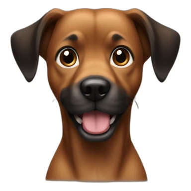 dog brown black spits ears slightly longer hair sticker