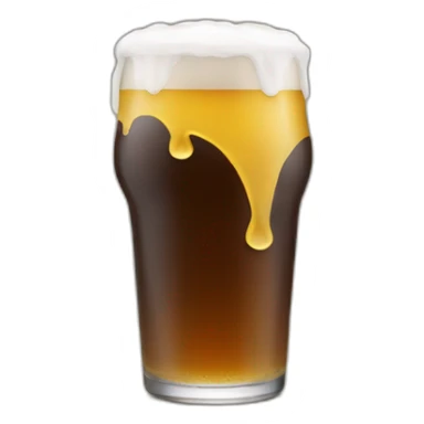 badly poured pint sticker