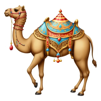 Vintage Arabian circus camel with filigree with four legs sticker