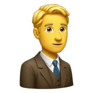 clever man thinking sticker