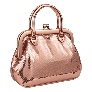Rose gold sequin bag sticker