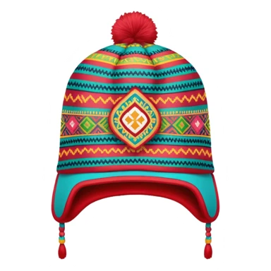 peruvian coya hat with earflaps sticker