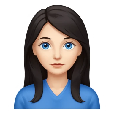 Mature woman with long dark hair sticker