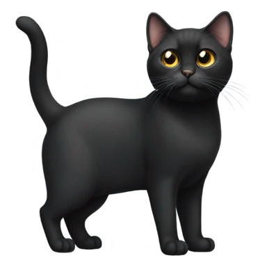 Black munchkin cat sticker