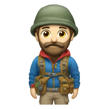 Mountain climber with german tricot sticker