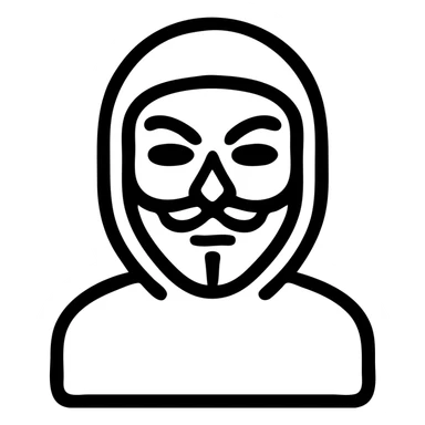 Website visitor de-anonymizer (withoit any window only person with anonymous mask) sticker