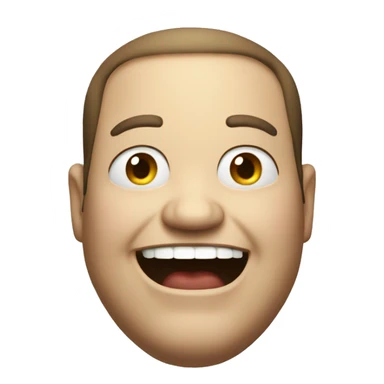 Fat dude smiling creepy  sticker