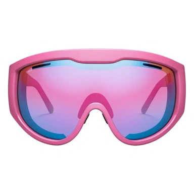 super thick sporty pink shield visor sunglasses with extra chunky oversized frame, heavy-duty build, substantial construction, one-piece lens sticker