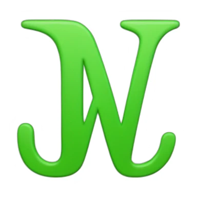 letter W in green sticker