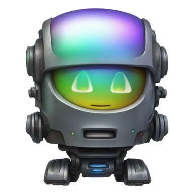 Iridescent gamebot sticker