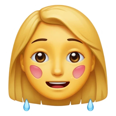 Face crying but smiling  sticker