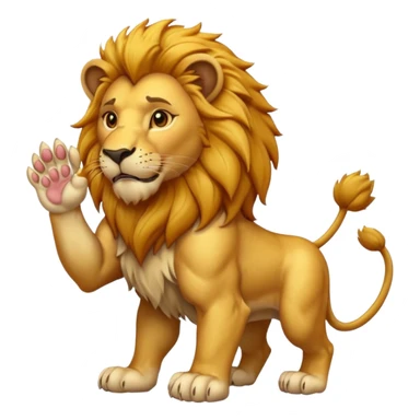 lion with paw sticker