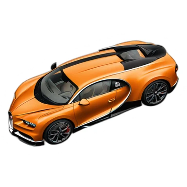bugatti chiron, orange colored sticker