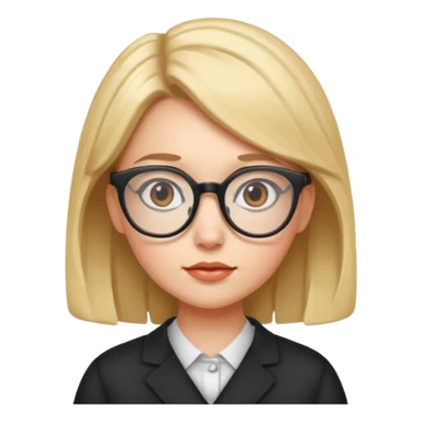 genius girl with glasses sticker