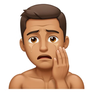 Hombre fuerte llorando  sticker